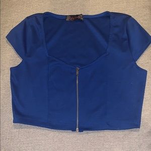 Zip up crop top